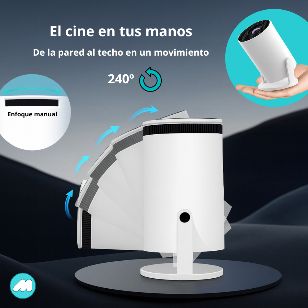 Mini proyector rotatorio e inalámbrico