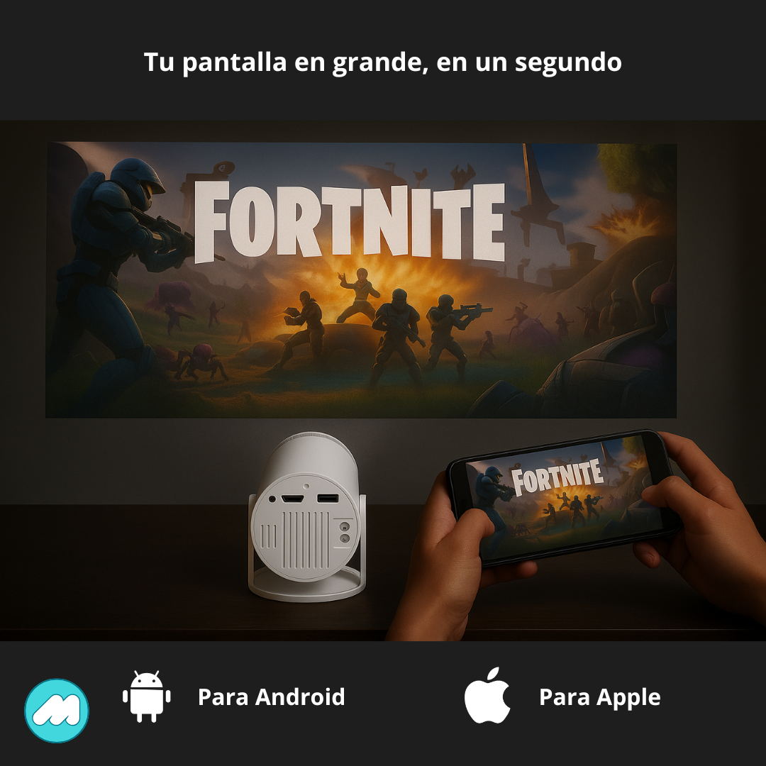 Mini proyector rotatorio e inalámbrico