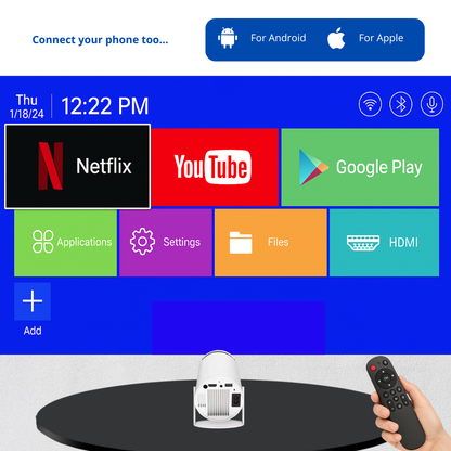 Mini proyector para lectura inmersiva