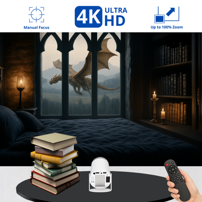 Mini proyector para lectura inmersiva